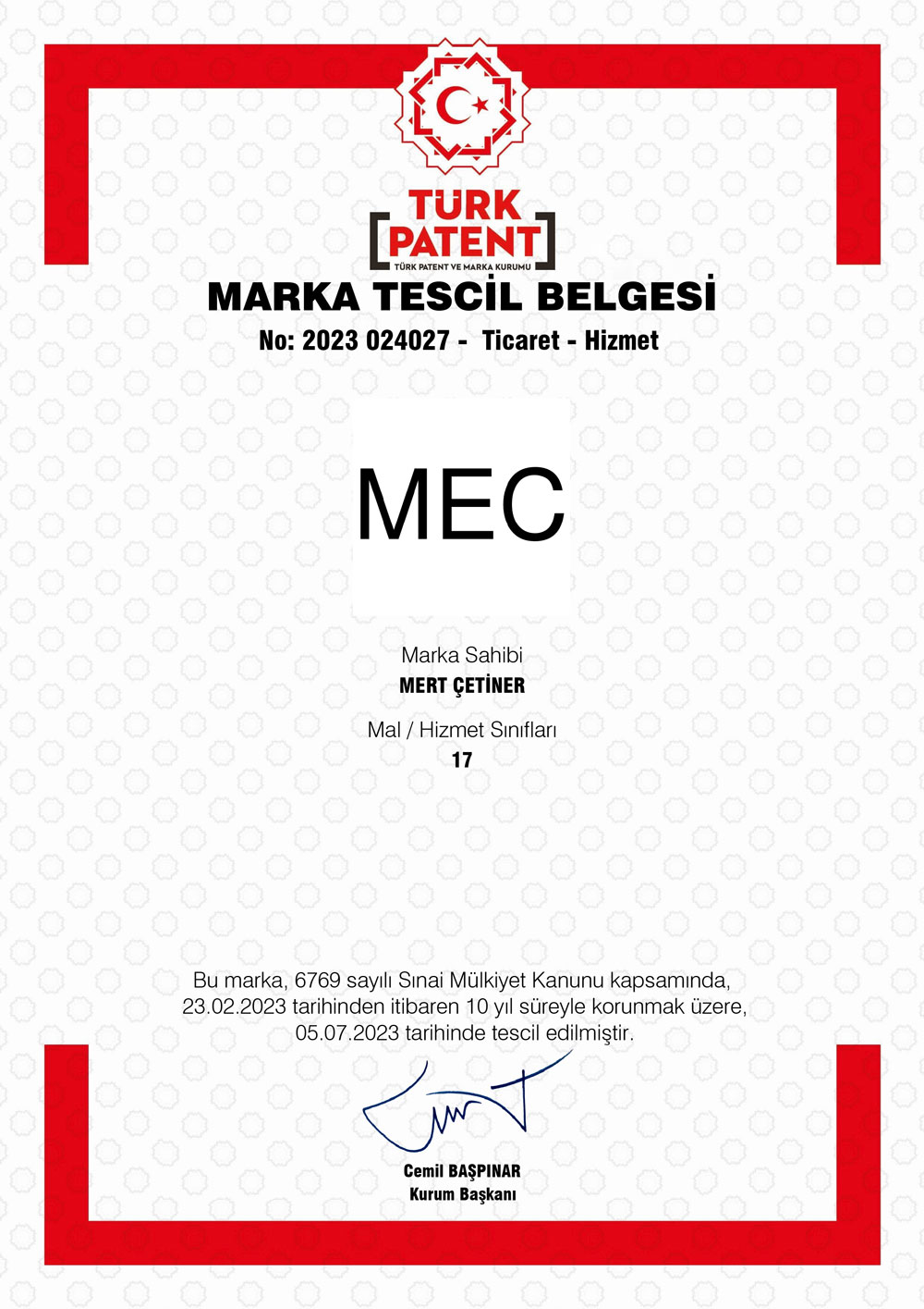 merpa-rulman-mec-marka-tescil-belgesi